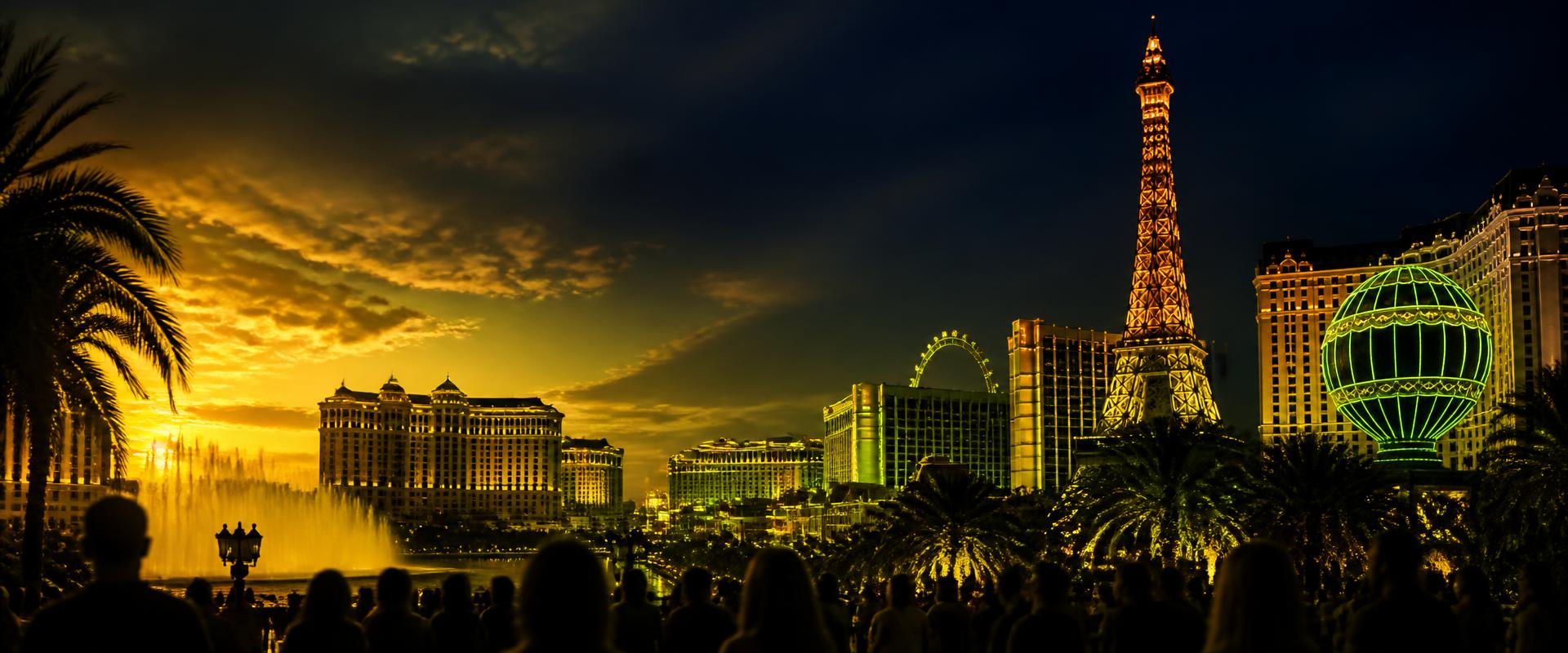 Las Vegas skyline at golden hour